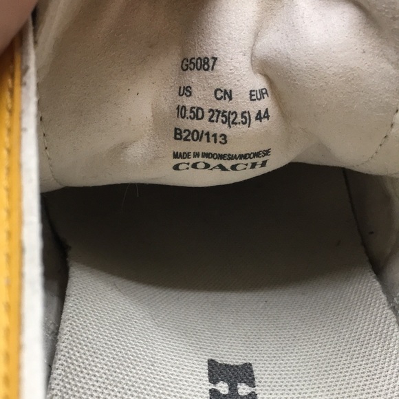 Coach Citysole Runner Style # G5087 Black and Yellow Athletic Sneakers Sz 10.5 M - Picture 16 of 16